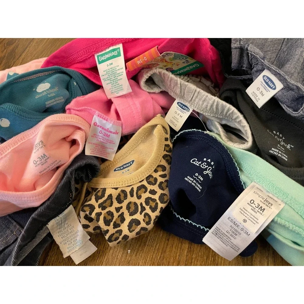 Baby Girl 0/3 Months Mix Match Pants Shirts Bodysuits Outfits Clothes Bundle Lot - Picture 13 of 13